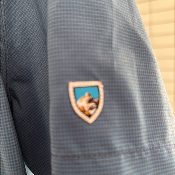 Kuhl men’s Blue Short Sleeve snap Shirt size large never worn - Picture 8 of 8